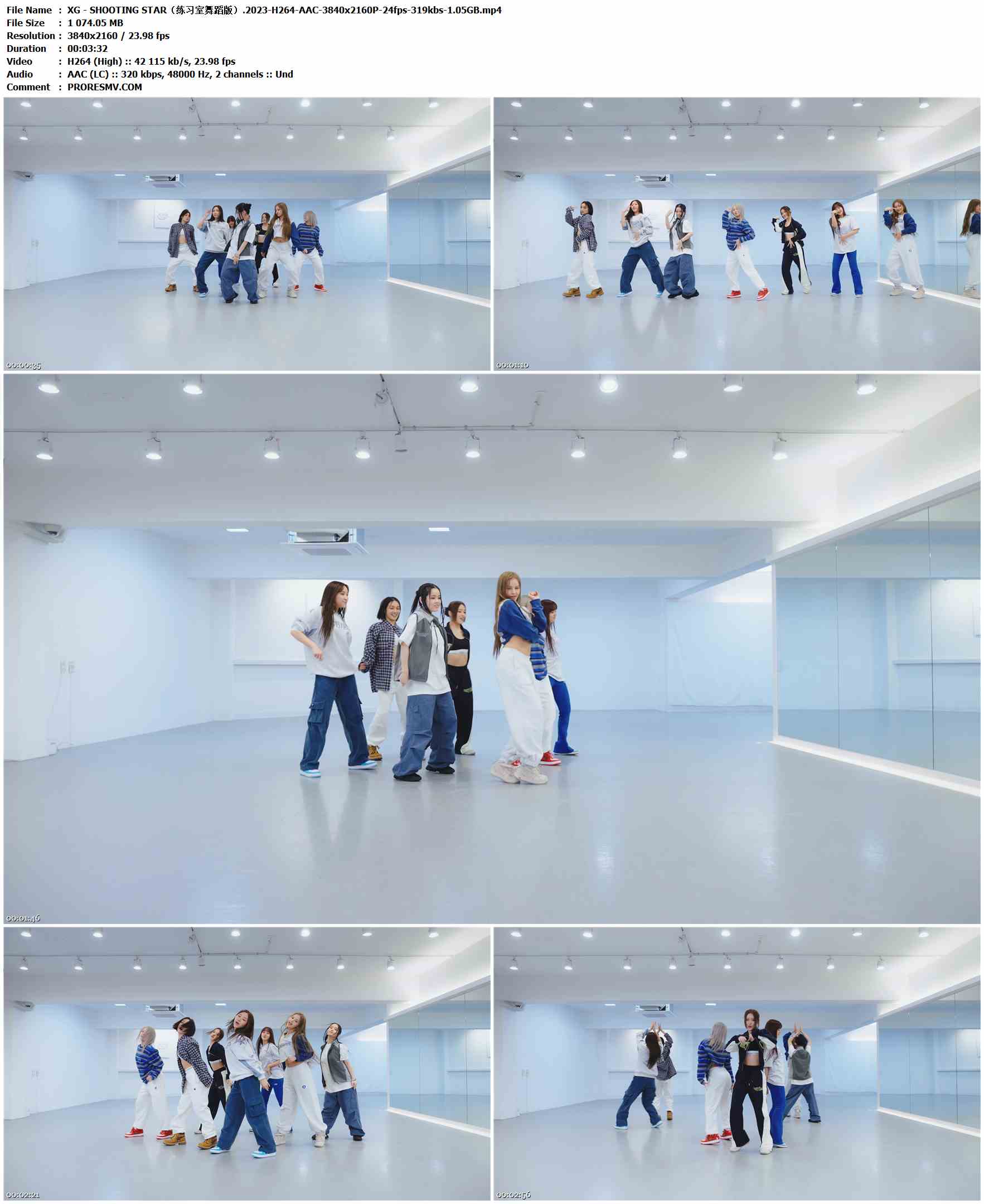 XG - SHOOTING STAR（练习室舞蹈版）.2023-H264-AAC-3840x2160P-24fps-319kbs-1.05GB官方MV_高清MV